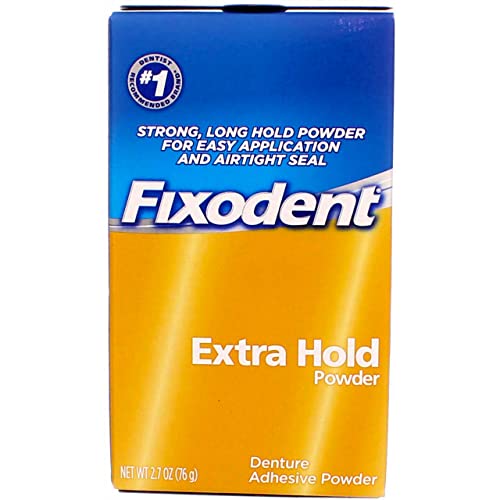Image 1 of Default Title for the product Fixodent Denture Adhesive Powder Extra Hold 2.70 oz Pack of 3