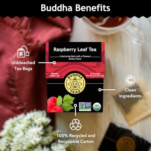 Image 5 of Buddha Teas Organic Raspberry Leaf Tea - Herbal Tea, Caffeine Free
