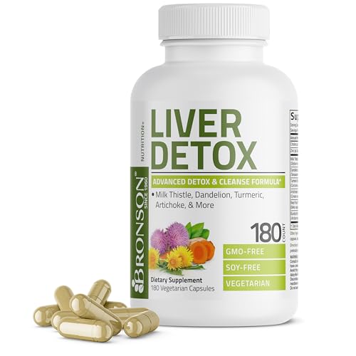 Image 3 of 180 Count (Pack of 1) for the product Bronson Liver Detox Advanced Detox & Cleansing Formula