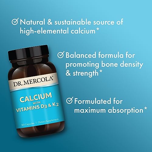 Image 6 of Dr. Mercola Calcium with Vitamins D3 and K2, 90 Capsules