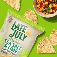 Thumbnail for Image 3 of Late July Organic Multigrain Tortilla Chips Sea Salt and Lime 7.5-oz. Bag