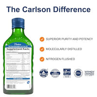 Thumbnail for Image 2 of Carlson Cod Liver Oil, 1100 mg, Omega-3s, Fruit Splash, 250 mL