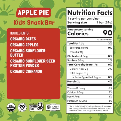 Image 2 of Skout Organic Apple Pie Kids Snack Bars (18 Pack)