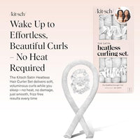 Thumbnail for Image 2 of Kitsch Satin Heatless Curls Overnight Set - Ivory