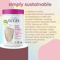 Thumbnail for Image 6 of simply tera's Pure Whey Protein Powder, Unflavored, Non-GMO, Kosher - 12 Oz