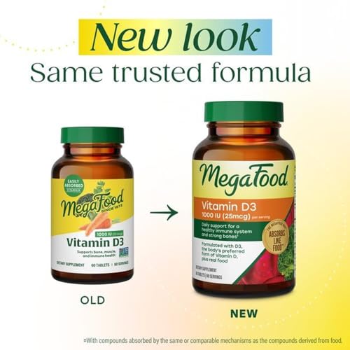 Image 3 of MegaFood Vitamin D3 1000 IU (25 mcg), Bone & Immune Health, 90 Tablets