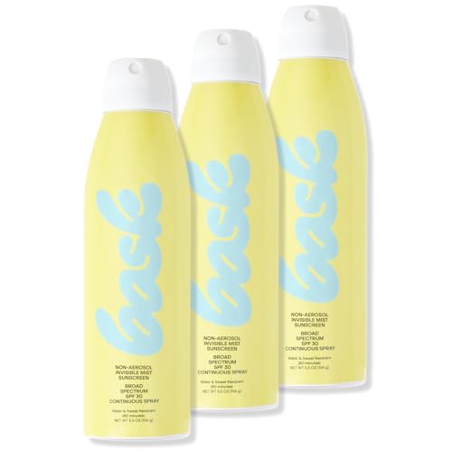 Image 1 of Default Title for the product Bask SPF 30 Sunscreen Spray - Non-Aerosol, Broad Spectrum UVA/UVB Protection, Moisturizing, Lightweight & Non-Greasy, 5.5 oz (Value Pack of 3)