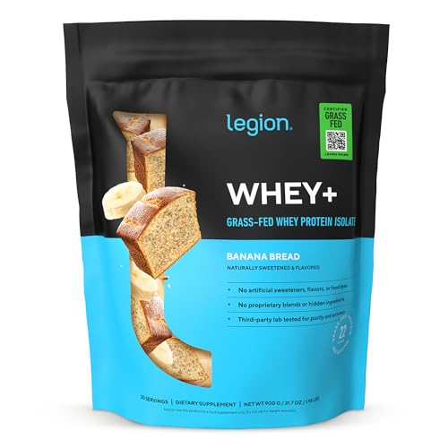 Image 12 of Banana Bread / 30 Servings (Pack of 1) for the product Legion Whey+ Protein Isolate Grass Fed