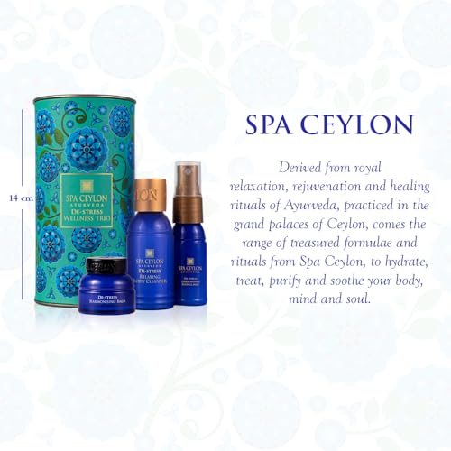 Image 2 of SPA CEYLON De-Stress Wellness Trio Set, Holistic Spa Essentials for Calming, Natural Ingredients, Ayurvedic Bath Gift Set, Shower Gel, Body Mist, Balm (150 g, Frankincense)