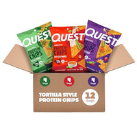 Thumbnail for Image 1 of Default Title for the product Quest Nutrition Tortilla Protein Chips Game Day Variety Pack 12 Count