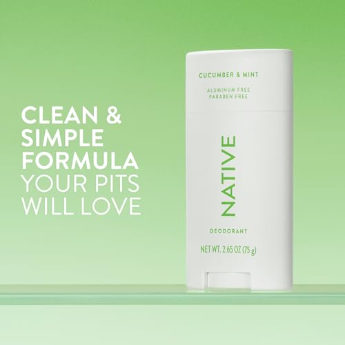 Image 2 of Native Deodorant Contains Naturally Derived Ingredients, 72 Hour Odor Control, Deodorant for Women and Men, Aluminum Free, Cucumber & Mint 2.65oz