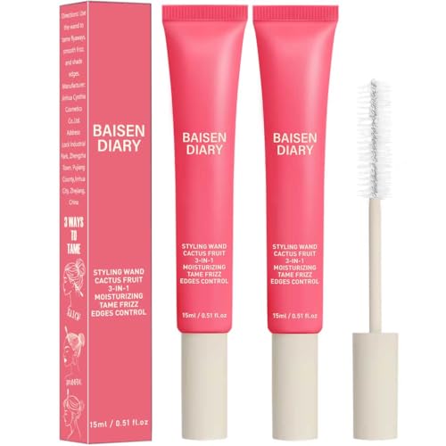 Image 1 of 1 Fl Oz (Pack of 2) for the product BAISEN DIARY Hair Cactus Fruit 3-in-1 Hair Styling Cream & Flyaway Taming Wand 2 Pack