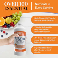 Thumbnail for Image 3 of Buried Treasure VM100 Daily Liquid Vitamins and Minerals with Antioxidants, Vegan, Sugar Free, Orange Zest Flavor, 32 Servings, 32 Ounce