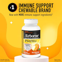 Thumbnail for Image 4 of Airborne 1000mg Vitamin C  Zinc Immune Support Supplement Chewable Tablets, Citrus Flavor, 116 Tablets (2 Pack)