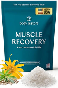 Thumbnail for Image 1 of Default Title for the product Body Restore Magnesium Bath Salts – Giftable Therapeutic Mineral Bath Soak with Arnica, Hemp Seed Oil & MSM for Muscle Recovery, Relaxation & Post Workout Support – Muscle Recovery