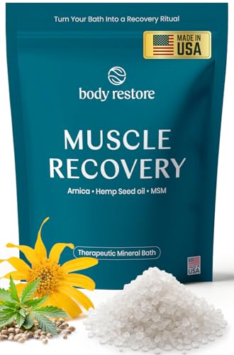 Image 1 of Default Title for the product Body Restore Magnesium Bath Salts – Giftable Therapeutic Mineral Bath Soak with Arnica, Hemp Seed Oil & MSM for Muscle Recovery, Relaxation & Post Workout Support – Muscle Recovery