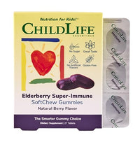 Thumbnail for Image 1 of Default Title for the product ChildLife Essentials Elderberry SoftChew Gummies, Berry, 27 Softchews