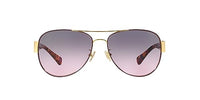 Thumbnail for Coach HC7059 Sunglasses, Purple/Gold/Grey Purple Gradient, 58 mm
