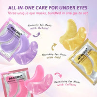 Thumbnail for Image 2 of AILEORY Under Eye Patches for Dark Circles, Puffiness, Fine Lines, Eye Mask Set with Retinol, 24K Gold, Caffeine, Gel Mask, 24 Pairs