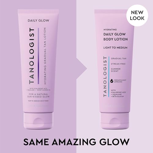 Image 2 of Tanologist Hydrating Daily Glow Body Lotion, Light/Medium, 8.45 fl oz