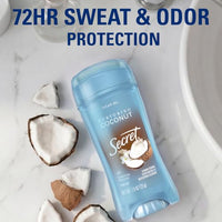 Thumbnail for Image 3 of Secret Antiperspirant Deodorant for Women, Nurturing Coconut, 2.6 oz