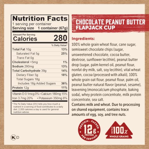Image 2 of KODIAK CAKES Pancake On the Go, Chocolate Peanut Butter, 2.5 Ounce (Pack of 12)