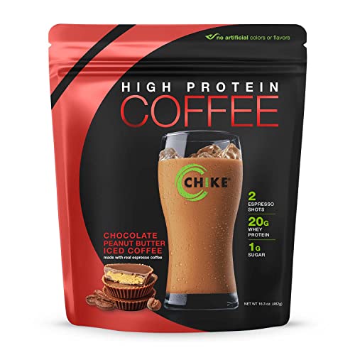 Image 1 of Default Title for the product CHIKE Chocolate Peanut Butter High Protein Iced Coffee Powder Whey