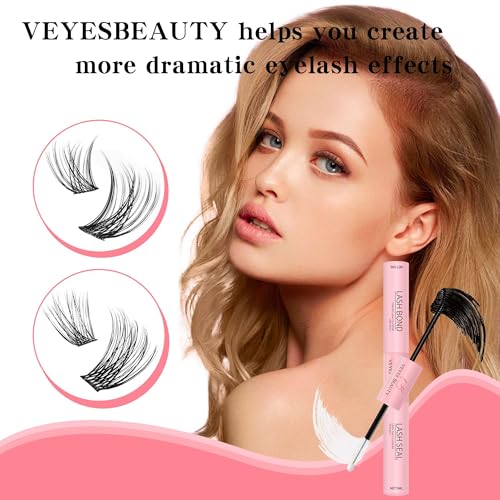 Image 6 of VEYESBEAUTY Lash Bond and Seal Waterproof 2 in 1 Cluster Lash Glue Black