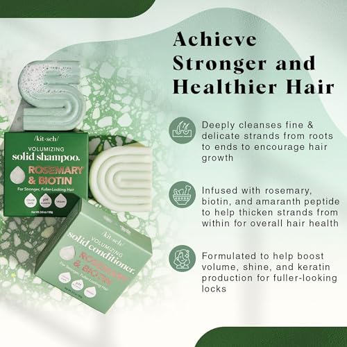 Image 3 of Kitsch Rosemary & Biotin Shampoo and Conditioner Set for Hair Growth