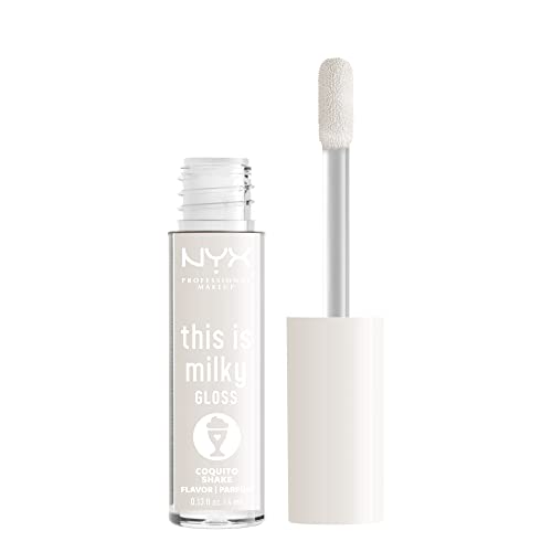 NYX PROFESSIONAL MAKEUP This Is Milky Gloss, Lip Gloss with 12 Hour Hydration, Vegan - Coquito Shake (Milky Clear)