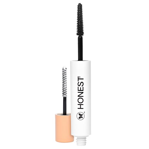 Honest Beauty 2-in-1 Extreme Length Clean Mascara, Lash Primer, Lengthening, Volumizing, Cruelty-Free, Safe for Sensitive Eyes, Black, .27 fl oz