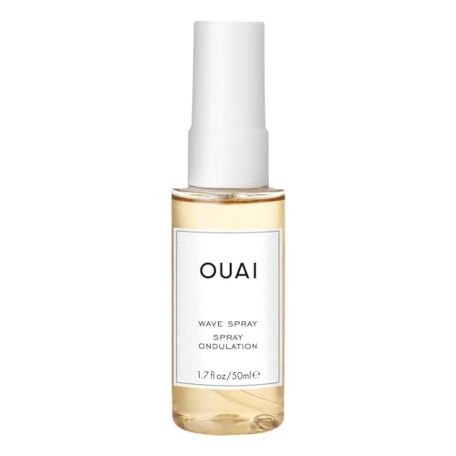 OUAI Wave Spray Travel Size - Coconut Oil & Rice Protein Texturizing Mist for Beach Waves, Volume & Shine - Paraben-Free, Safe for Color & Keratin-Treated Hair (1.7 fl oz)