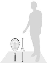 Thumbnail for HEAD Geo Speed Adult Tennis Racket - Pre-Strung Head Light Balance 27.5 Inch Racquet - 4 3/8 In Grip, Black/White
