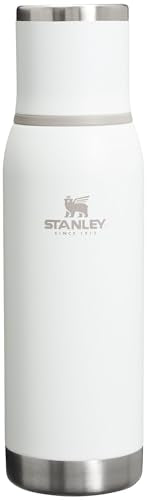 Thumbnail for Stanley Adventure-To-Go Vacuum Bottle 25 oz | Wide Mouth with Leakproof Cup Lid | Keep Drinks Hot or Cold | Packable for Travel | Insulated Stainless Steel Thermos | BPA-Free | Frost White