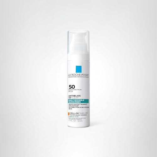 La Roche Posay Anthelios UV Clear Sunscreen SPF 50, Daily Sunscreen for Face with Azelaic Acid, Broad Spectrum Invisible SPF Protection for Acne and Rosacea Prone Skin