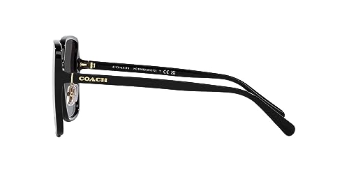 Coach HC8368D Sunglasses, Black/Grey Gradient, 61 mm