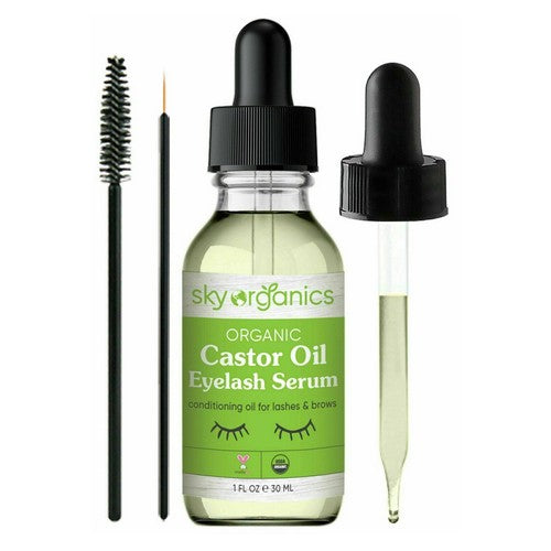 Sky Organics Organic Castor Oil Eyelash Serum 1 Oz