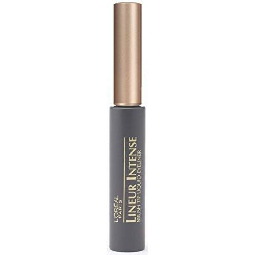 L'Oreal Paris Makeup Lineur Intense Brush Tip Liquid Eyeliner, Black, 0.24 fl oz.
