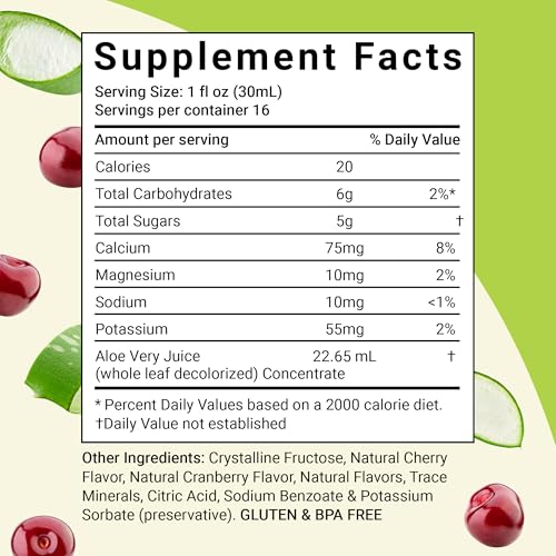 Image 2 of Aloe Life Whole Leaf Aloe Vera Juice Certified Organic Gluten-Free 16 oz