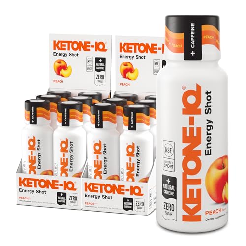 Image 1 of Default Title for the product Ketone-IQ Caffeine Ketone Shots for Focus, Peach, 12 Pack