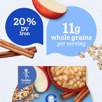 Thumbnail for Image 4 of Gerber Oatmeal and Barley Apple Cinnamon Cereal, Toddler Oatmeal, Iron, Whole Grains, 8PK