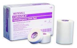 Kendall Curasilk Hypoallergenic Cloth Tape 1"X 10 Yds/Pack of 12