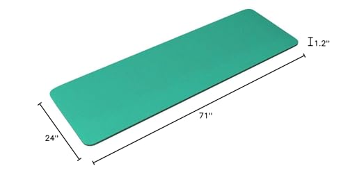 Fitvids 1/2-Inch Thick High Density Foam Exercise Yoga Mat with Carrying Strap, For Cushioning The Body Against Hard Floors, Green