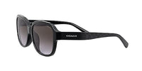 Thumbnail for Coach HC8298U Universal Fit Sunglasses, Black/Dark Grey Gradient, 57 mm