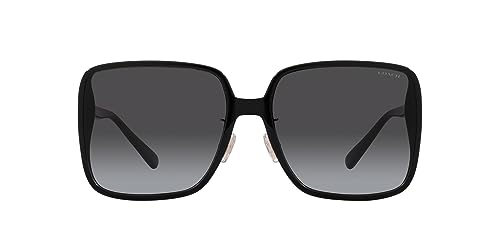 Coach HC8368D Sunglasses, Black/Grey Gradient, 61 mm