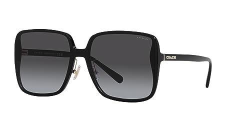 Coach HC8368D Sunglasses, Black/Grey Gradient, 61 mm