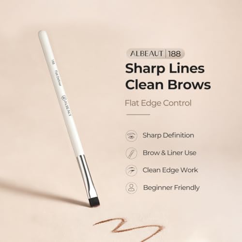 Image 2 of ALBEAUT Flat Eyebrow Concealer Brush, Eyeliner Definer Makeup Brush
