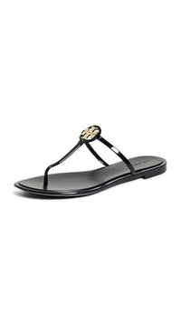 Thumbnail for Image 6 of Perfect Black/Gold / 10 for the product Tory Burch Women's Mini Miller Jelly Sandals