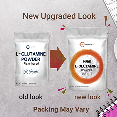 Image 2 of Micro Ingredients Pure L-Glutamine Powder, 2.2lbs (1kg)
