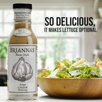 Thumbnail for Image 4 of BRIANNAS Home Style Asiago Caesar Dressing 12 oz. Bottles - 6 Pack